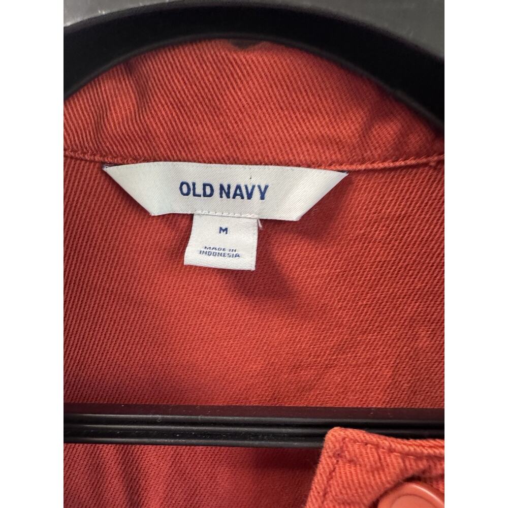 Old Navy Women’s Rust Orange Cropped Utility Jacket Size M - Picture 2 of 5